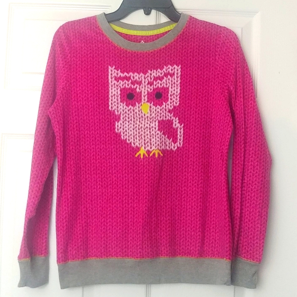 4/$15 🌻 OLD NAVY Girls Size M 7-9 Pink Owl Sweatshirt